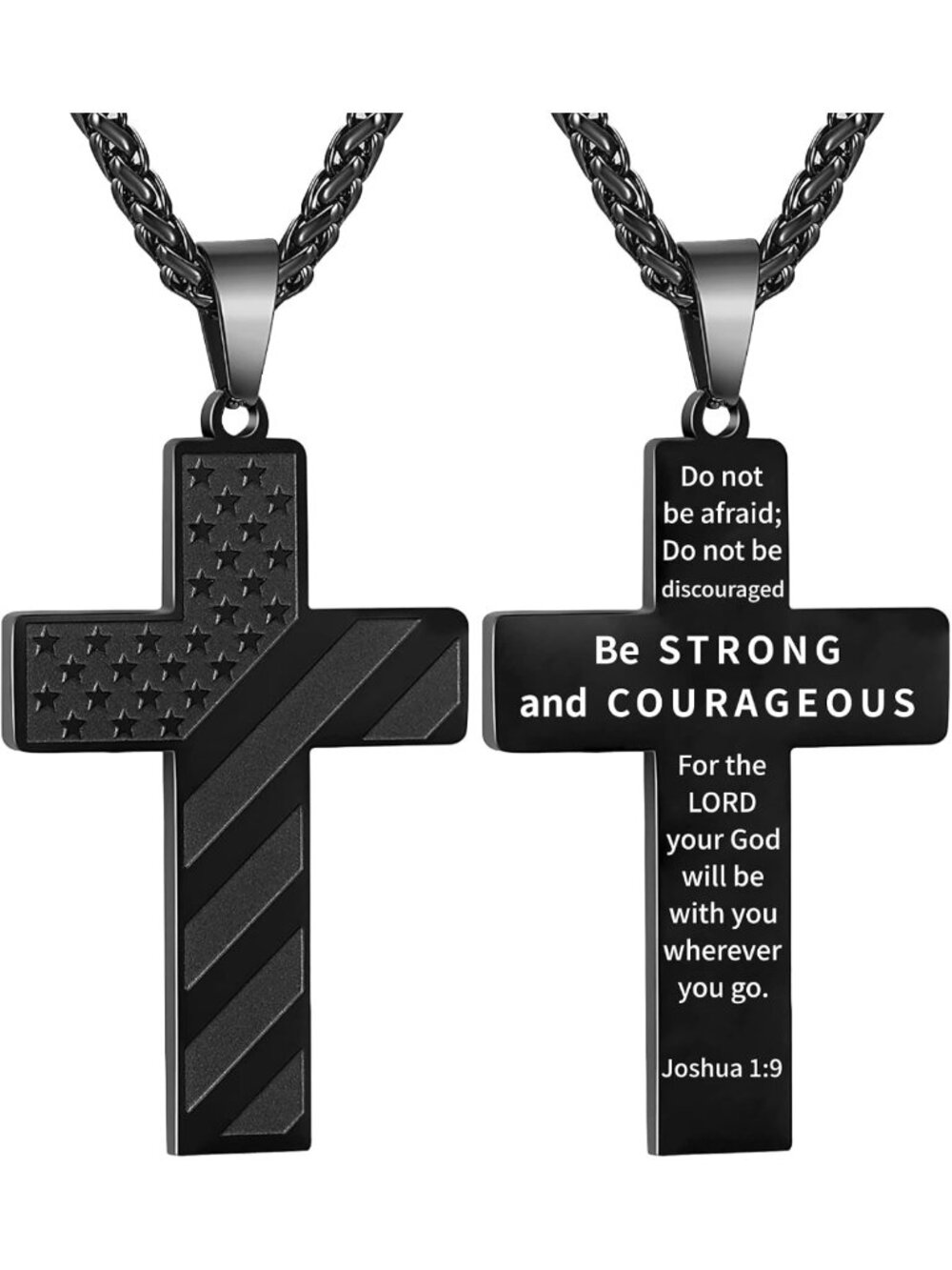 18+2" Cross Necklace for Men & Boys | Christian Confirmation Gift, Faith Jewelry